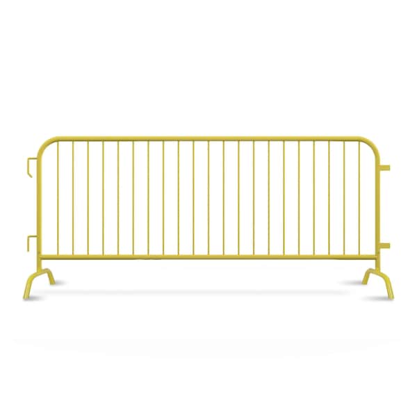 Angry Bull Barricades Steel Barricade, Hot-Dipped Galvanized Steel, 44 in. Height, 8.5 ft. Length, Yellow AC-HDX85-BR-YL - main